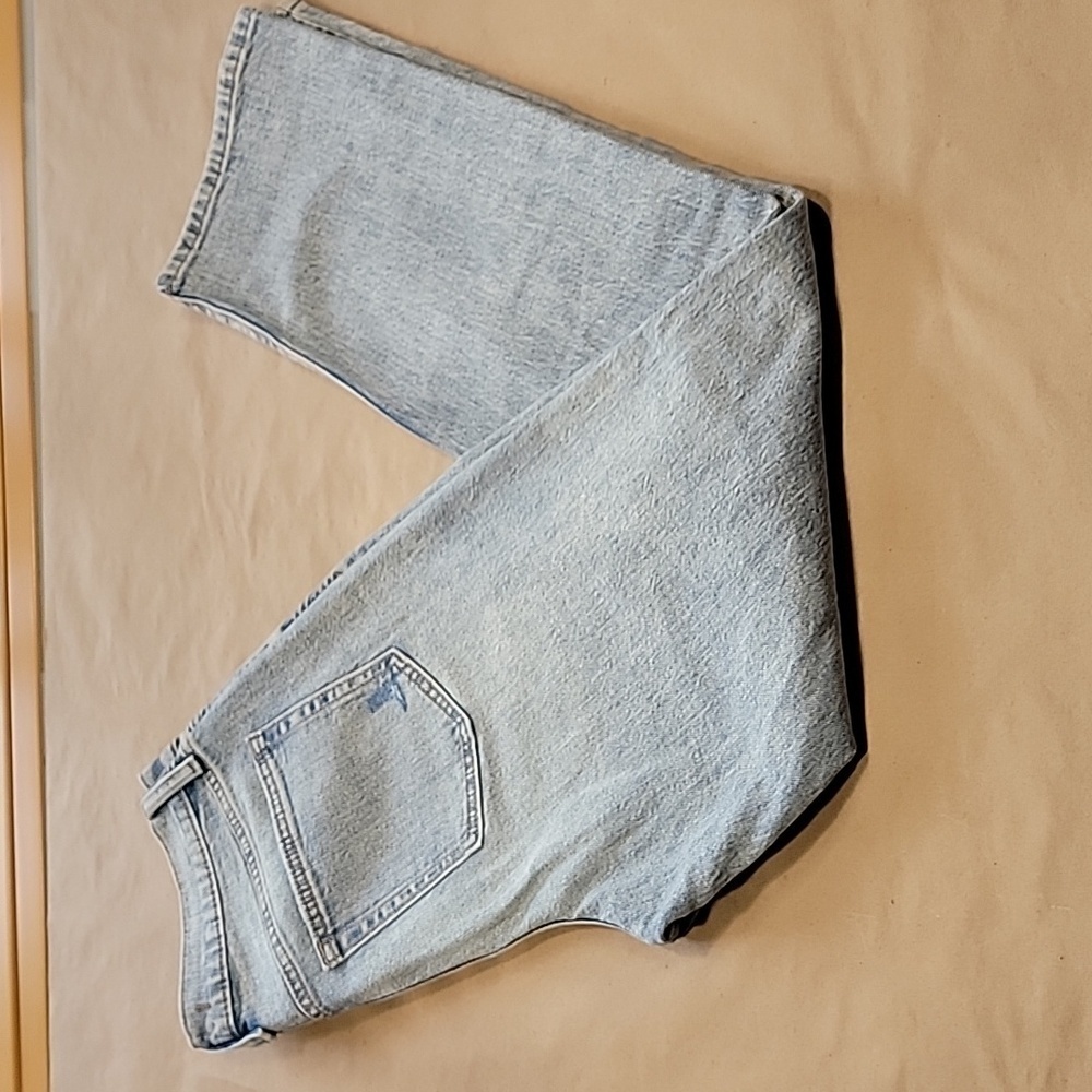 Eunina Size 28 Olsen Super High Rise Classic Straight Leg Jeans, Distressed
